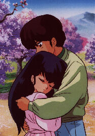 Kyoko e Godai abbracciati