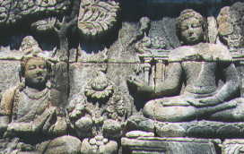 faces on burbudur's relief