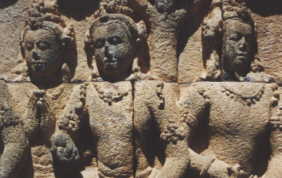 faces on burbudur's relief