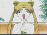 Serena with a  soda