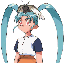 Ryo-Ohki on Sasami's head