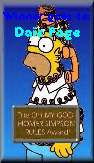 The OH MY GOD HOMER SIMPSON RULES Award