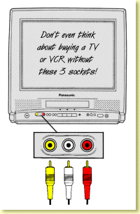 The 3 sockets needed for a bilingual TV