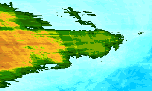 A physical map of Terranotos.