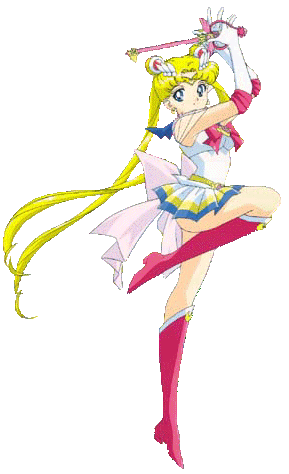 Sailor Moon Super con su cetro lunar