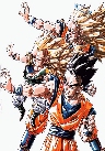 Una combinacin de locura: Mystic Gohan, Gotenks SSJ 3 y Gok SSJ 3