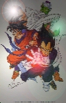 Gok, Vegeta y Piccoro en pose de pelea