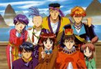 Group photo of Miaka and her Seishis JPEG 14KB