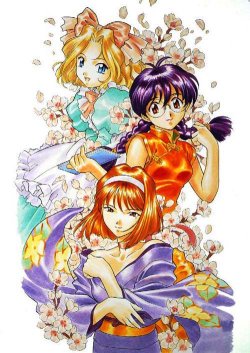 Iris, Kouran, and Sumire from Sakura Taisen.