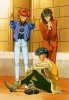 Tamahome, Tasuki and Hotohori in earth clothes JPEG 62KB