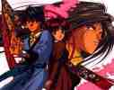 Tamahome and Hotohori looking very protective over Miaka  JPEG 48KB
