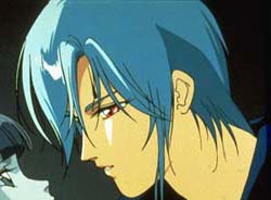 Larva has red eyes and wears a mask and a dark cloak all the time. When he was 