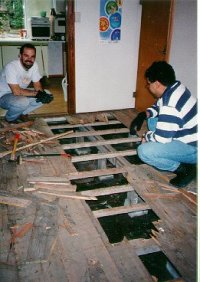 The floor comes out...