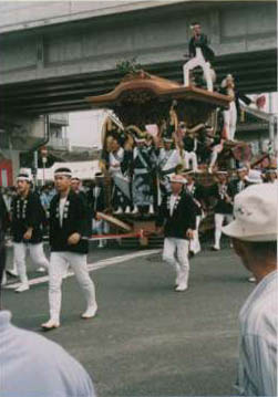 Men pulling a wagon