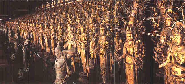 1001 Kannon Statues in the Sanjusangendo Temple