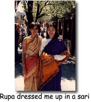 Rupa dressed me up in a sari