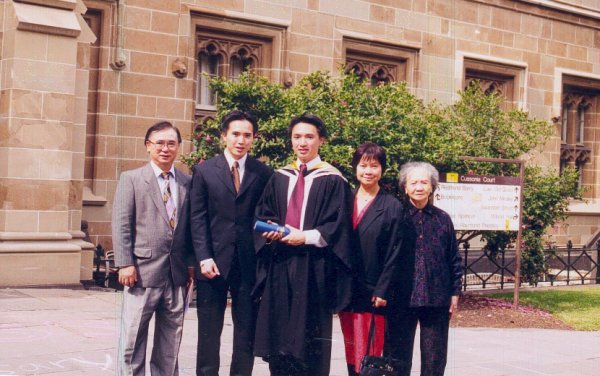 Dad, Raymond, me, Mum and Granny