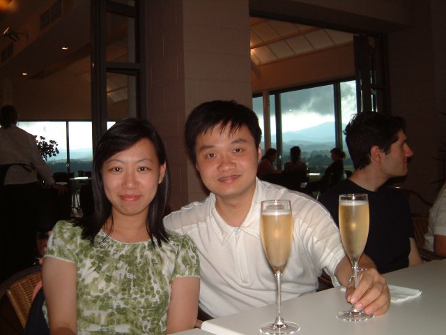 Tasting sparkling wine at Winery