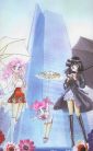 Pretty Chibiusa with Hotaru and Chibi Chibi - Cute umbrellas
