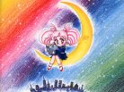 Chibiusa-chan sitting on a moon