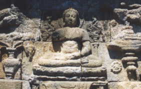 faces on burbudur's relief