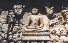 faces on burbudur's relief