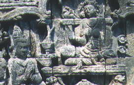 faces on burbudur's relief