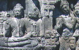 faces on burbudur's relief
