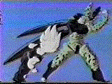 Cell luchando con Gohan