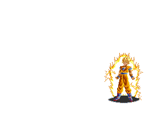 Gok SSJ 1 haciendo un Kame-Hame-Haa