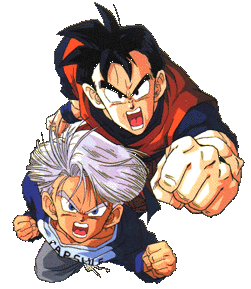 Trunks y su instructor Gohan