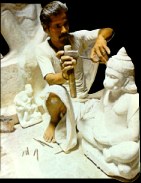 Sculptor at work