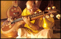 A performance on the veena