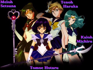 A very beautiful pictures of all four Outer Senshi