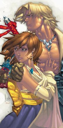 yuna and tidus from final fantasy x