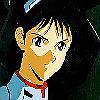 Shinji, determined to defeat the Angel