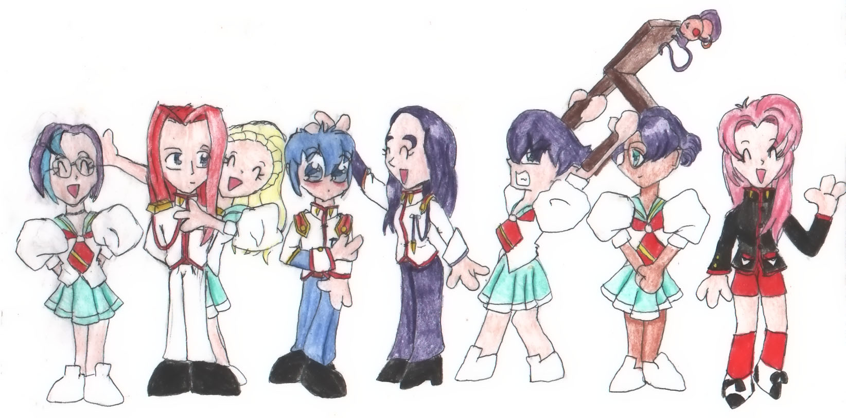Me and my best friend Ashilee with Utena cast members!