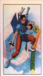 Chun Li posing in a public bath house