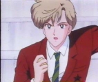 Haruka playing with a lemon in her hand.