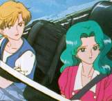 Haruka and Michiru in the car