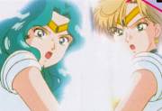 Sailor Uranus and Neptune shocked!