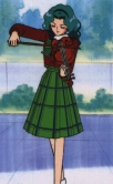Michiru playing the violin.