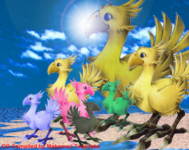 A lot of chocobos - a CG compiled by Mahamari Tsukitaka