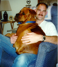 Dodger (with Paul) at 10 months