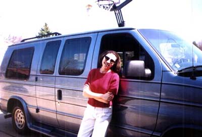 Me in front of the van...