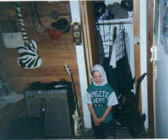 My little brother Zech in my old room with my old amp