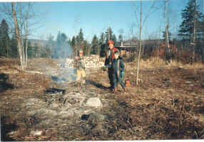 Burning brush as a young lad. Something I didn't overly enjoy. 