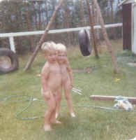 Me and Jody as young nudists