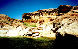 Entering Antelope Canyon by boat