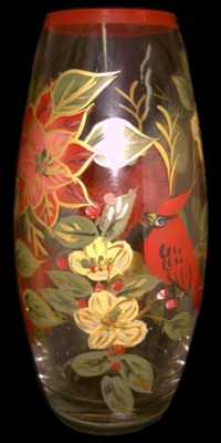 Cardinal Poinsettia Vase